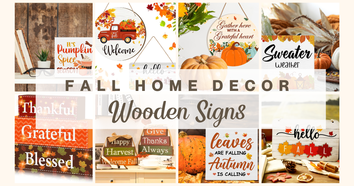 11 Beautiful Home Decor Wooden Signs for Fall Home Decor