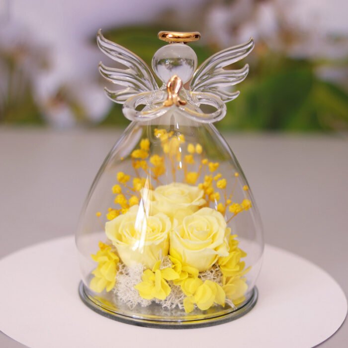 Eternal Flower Gift Box Angel Glass Cover Dried Rose Gift Box - Image 5