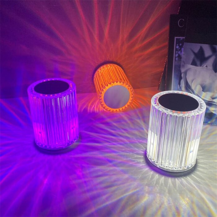 Crystal Lamp Table Lamp Atmosphere Creative Line Small Night Lamp Led Lights - Image 4