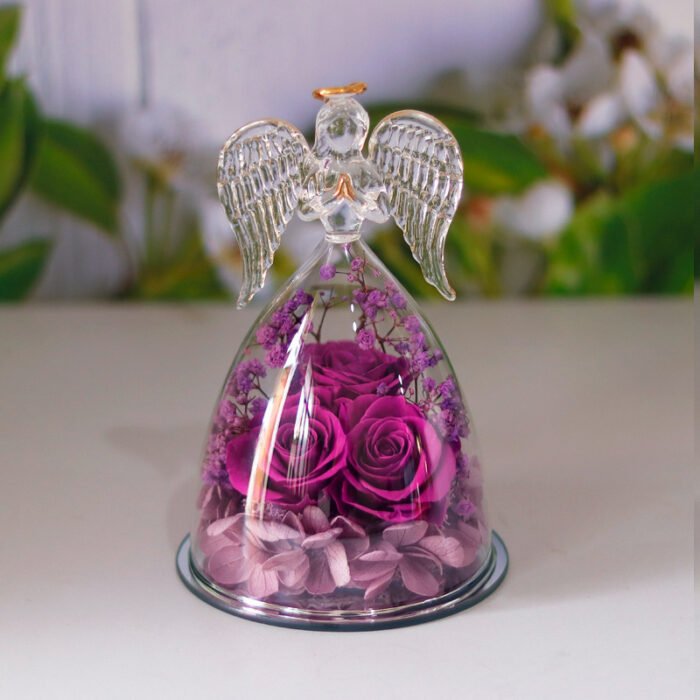 Eternal Flower Gift Box Angel Glass Cover Dried Rose Gift Box - Image 10