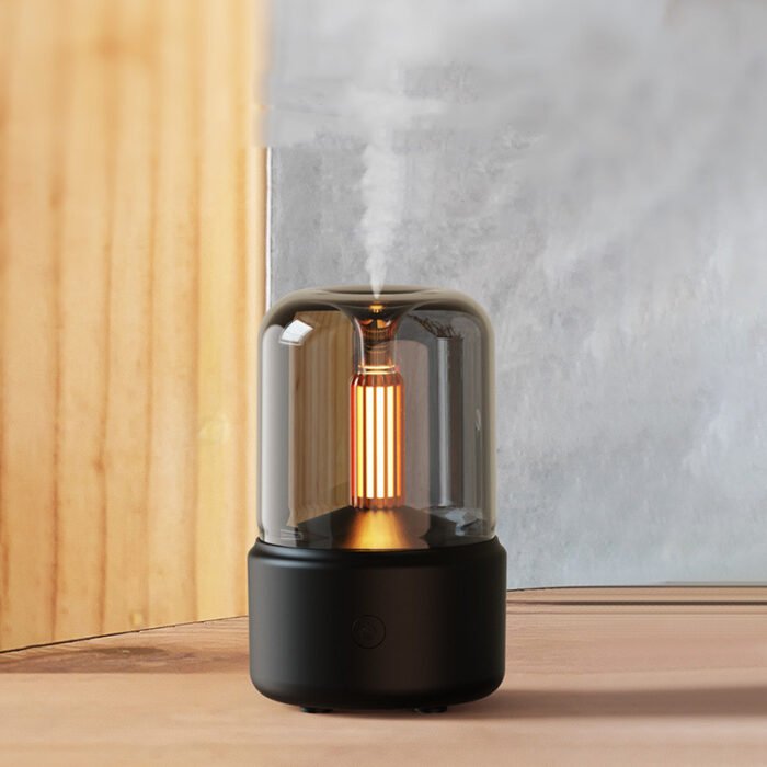 Atmosphere Light Humidifier Candlelight Aroma Diffuser Portable 120ml Electric USB Air Humidifier - Image 5