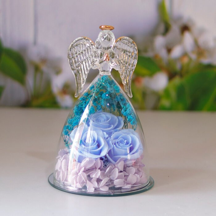 Eternal Flower Gift Box Angel Glass Cover Dried Rose Gift Box - Image 8