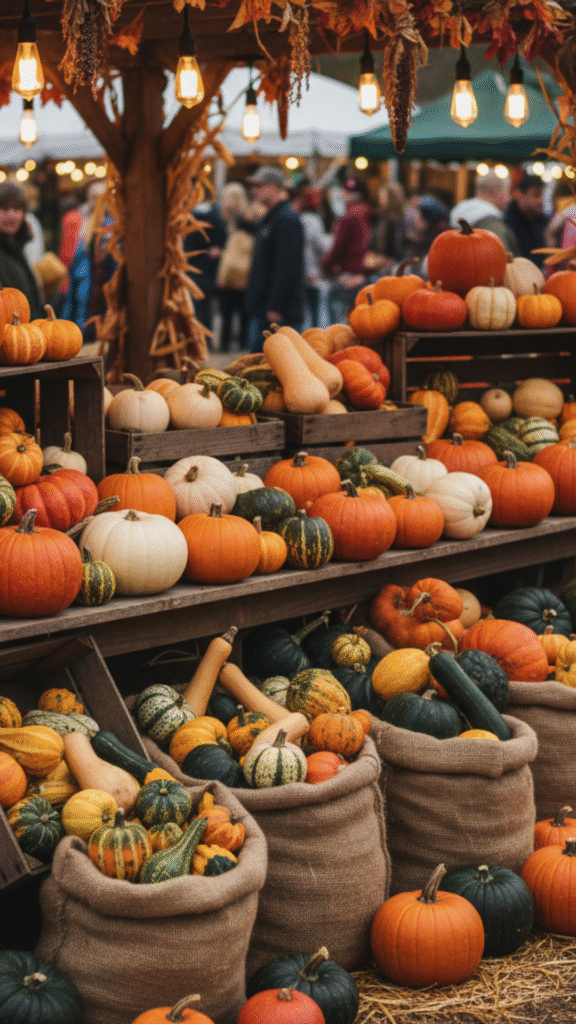 Fall Pumpkin Patch and Harvest Scene Wallpapers