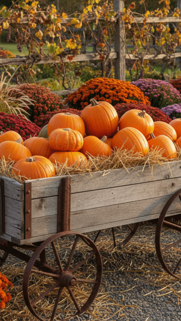 Fall Pumpkin Patch and Harvest Scene Wallpapers