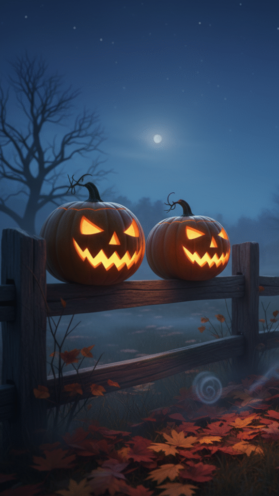 Fall Pumpkin Patch and Harvest Scene Wallpapers