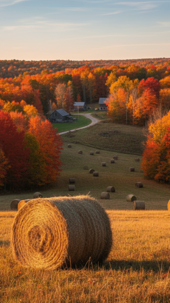 Fall Pumpkin Patch and Harvest Scene Wallpapers