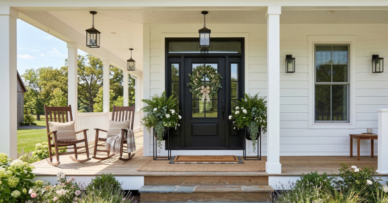 Modern Farmhouse Spring Porch Decor